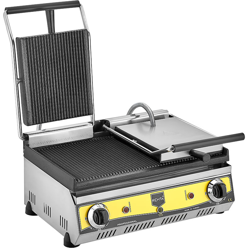 Schiaccia panini ELETTRICA -  modello con doppie braccia rigata