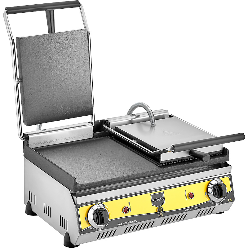 Schiaccia panini ELETTRICA modello con doppie braccia liscia/rigata
