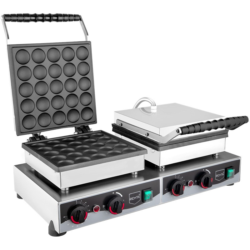 Piastra doppia per waffel a pallina