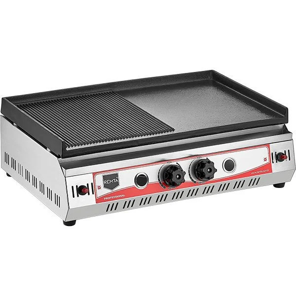 Fry Top a Gas in ghisa 70 cm liscia/rigata