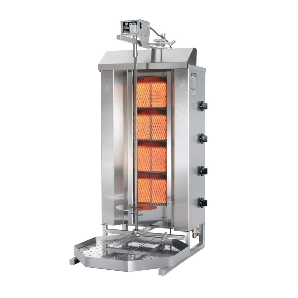 Macchina Kebab Gas POTIS GD4 max. 70 kg - Altezza Spiedo 63 cm