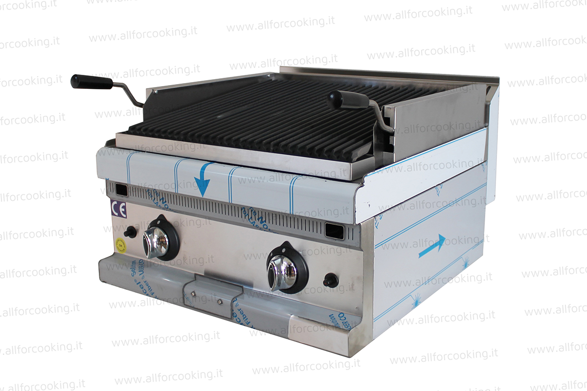 GRIGLIA da banco con pietra lavica- GAS