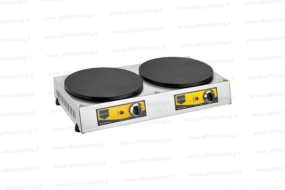 Doppia piastra per crepes elettrica 40 cm