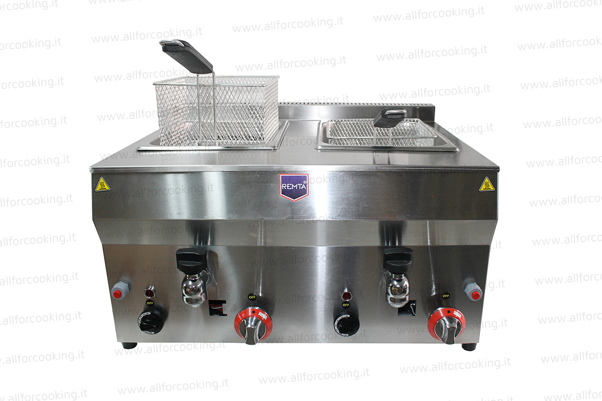 Friggitrice a gas 8 + 8 lt