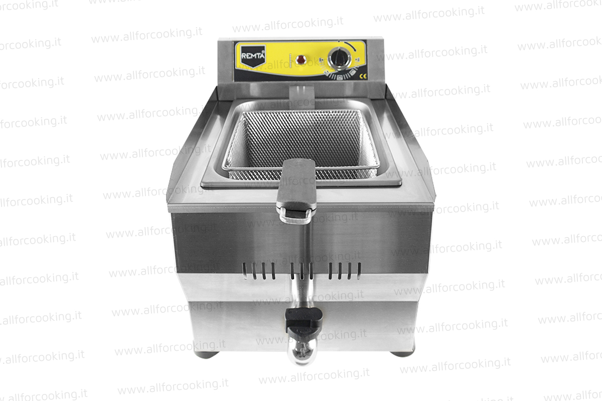 Friggitrice elettrica con rubinetto 10 lt