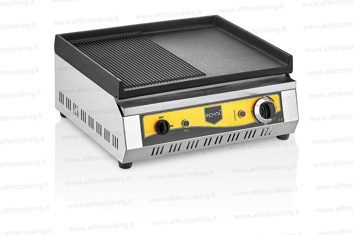 Fry Top elettrico in ghisa 30 cm liscio/rigato