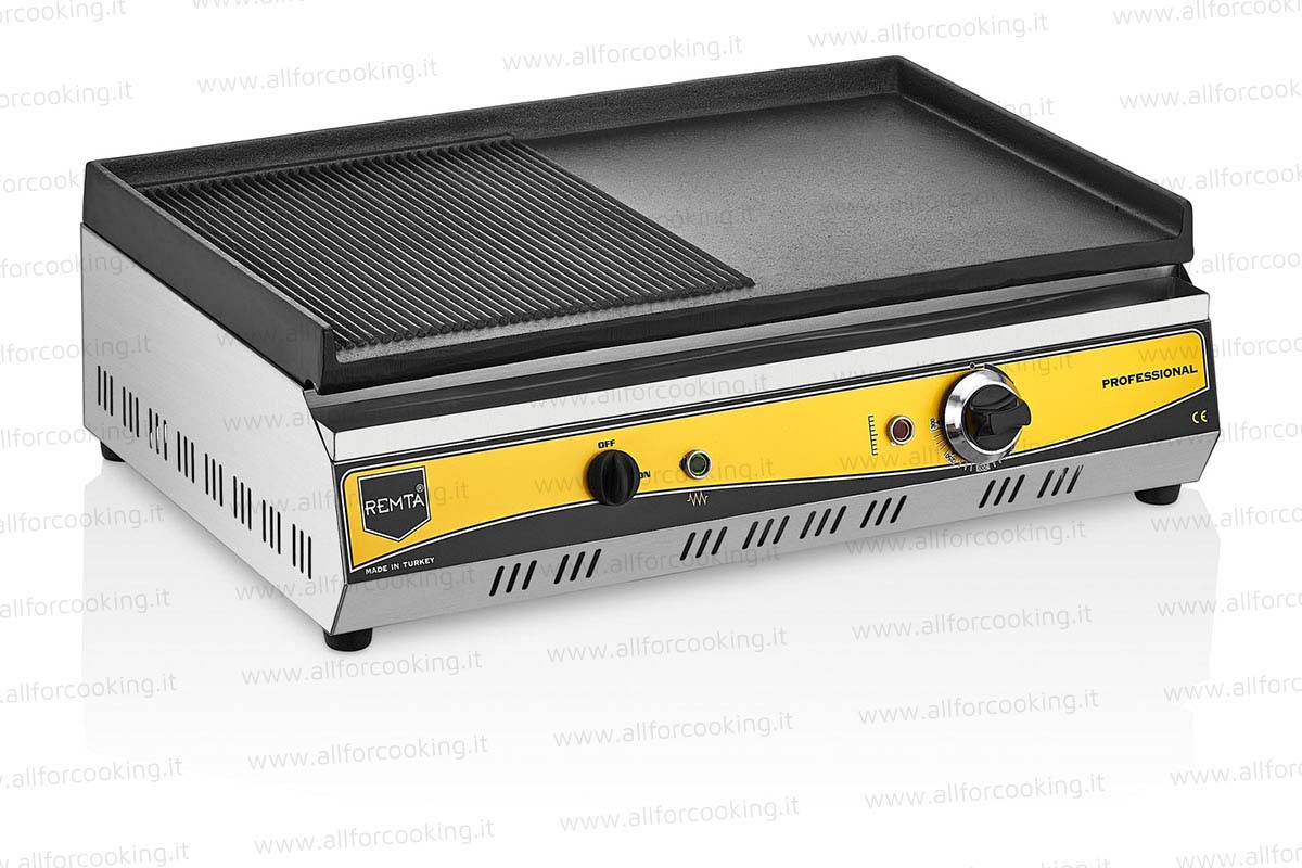 Fry Top elettrico in ghisa 70 cm liscio/rigato