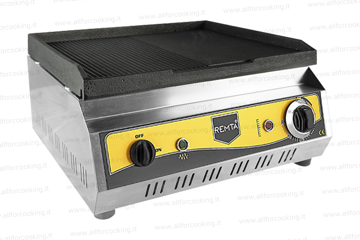 Fry Top elettrico in ghisa 50 cm liscio/rigato