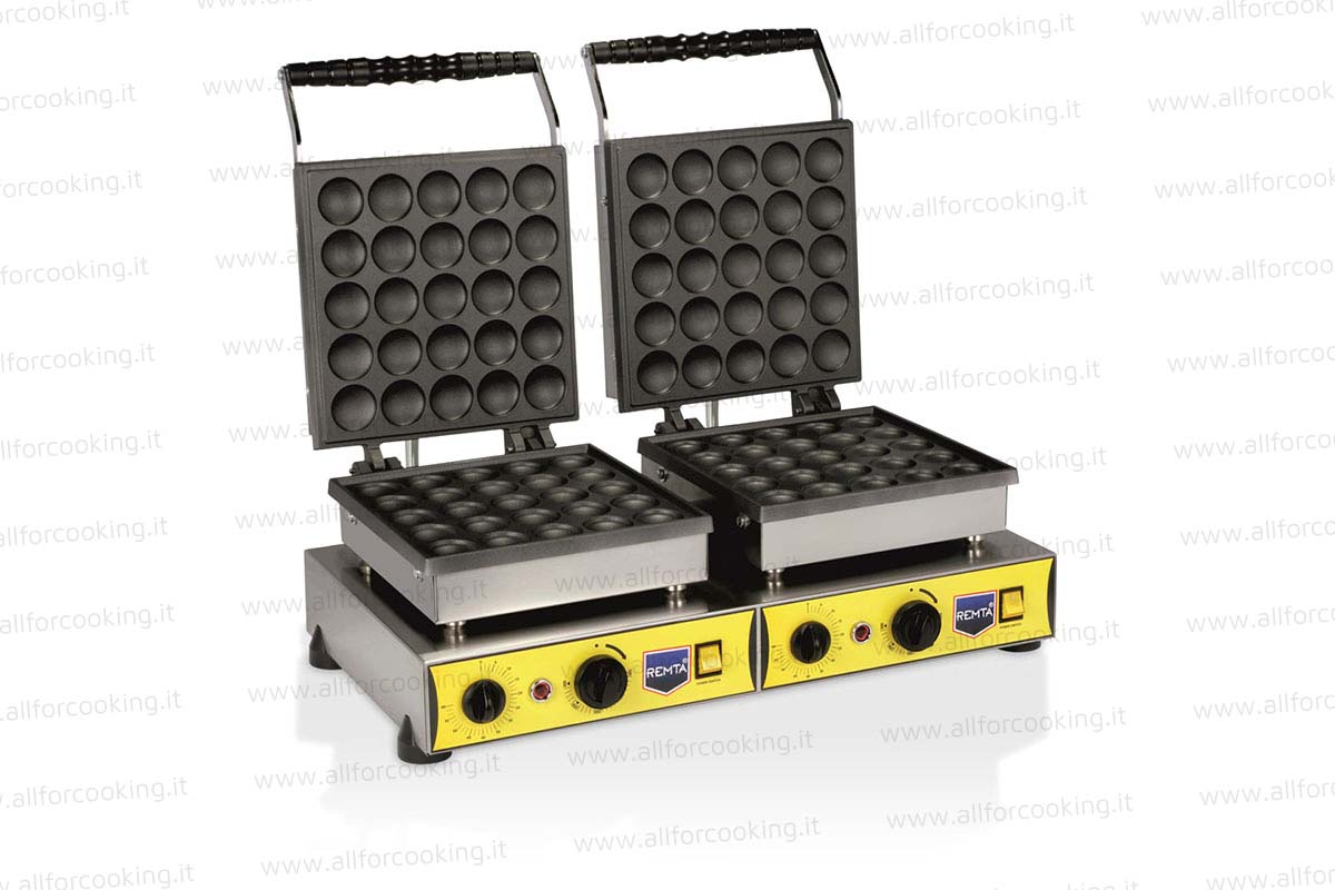 Piastra doppia per waffel a pallina