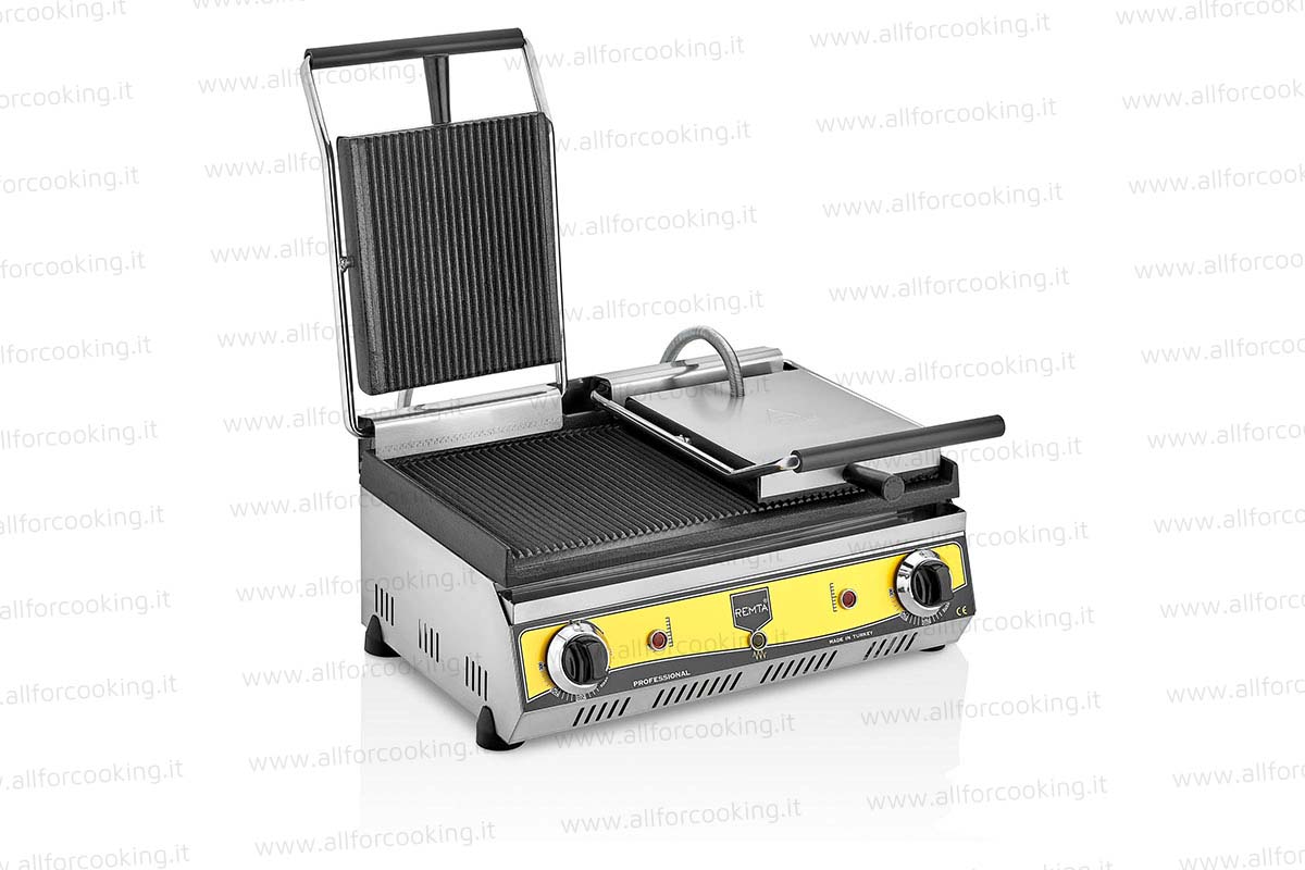 Schiaccia panini ELETTRICA -  modello con doppie braccia rigata