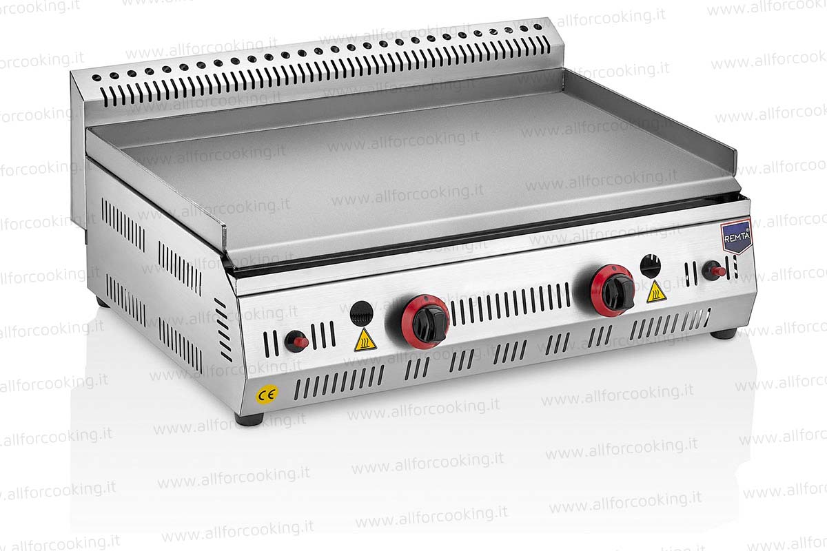 Fry Top a Gas 70 cm acciaio liscio