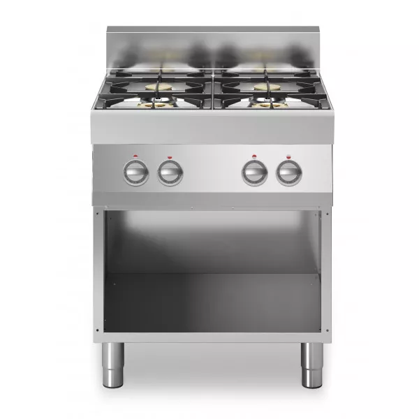 Cucina a gas 4 fuochi armadio aperto Modello F7070PCGBA