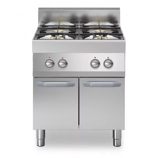 Cucina a gas 4 fuochi armadio con porta Modello F7070PCGBP