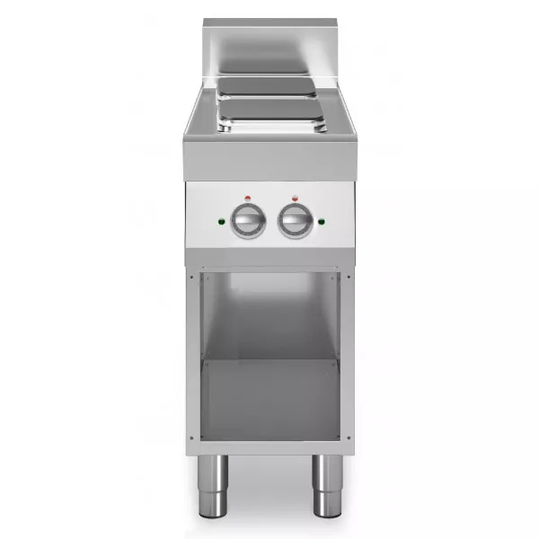 Cucina elettrica 2 piastre quadre Modello F7040PCEQA Armadio aperto
