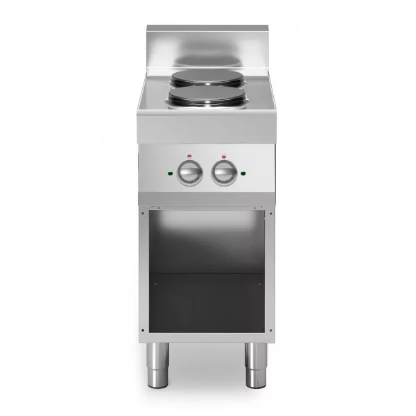 Cucina elettrica 2 piastre tonde Modello F7040PCEA Armadio aperto