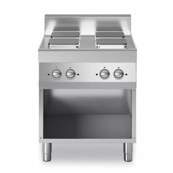 Cucina elettrica 4 piastre quadre Armadio aperto Modello F7070PCEQA