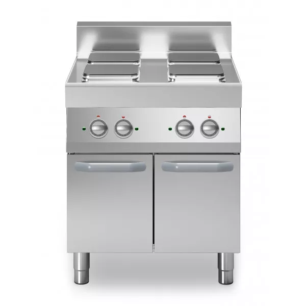 Cucina elettrica 4 piastre quadre Armadio con porte Modello F7070PCEQP