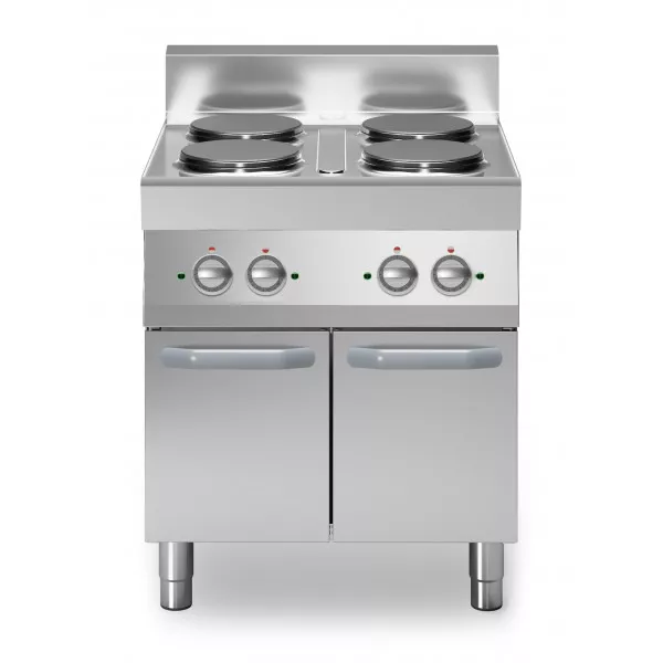 Cucina elettrica 4 piastre tonde Armadio con porte Modello F7070PCEP