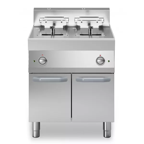 Friggitrice elettrica 2 vasche 10+10 lt Armadio chiuso Modello F7070FRES2V10P