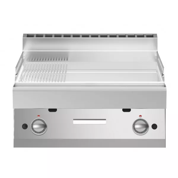 Fry top gas Piastra 2/3 liscia 1/3 rigata cromata Modello F7070FTGCLRT