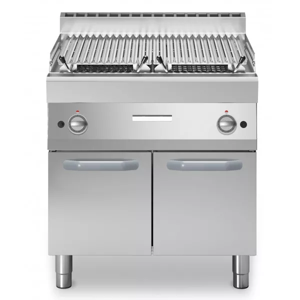 Griglia pietra lavica 2 zone di cottura Armadio con porte Modello F7080GRLIP