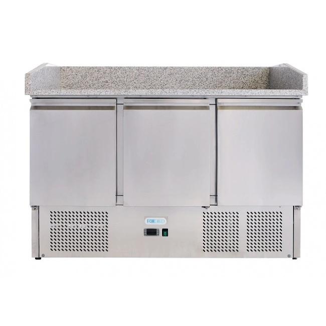 Forcar Banco Pizza refrigerato ForCold Modello G-S903PZ-FC in acciaio inox AISI 201 Statico 3 porte refrigerate