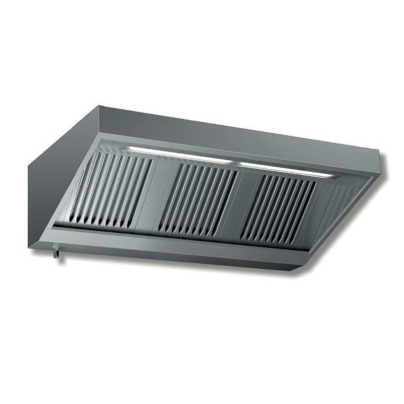 Cappa Snack con motore e plafoniera LED in acciaio inox Modello DSSMRPNE 9/25