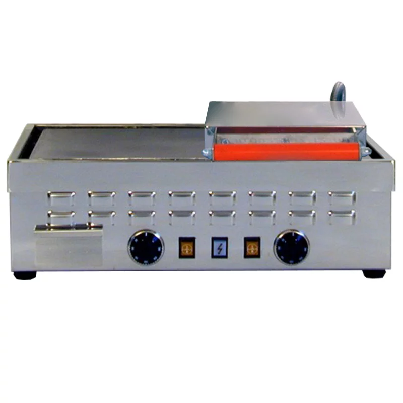 Piastra elettrica da banco in acciaio inox piano Rigato 1 Calotta