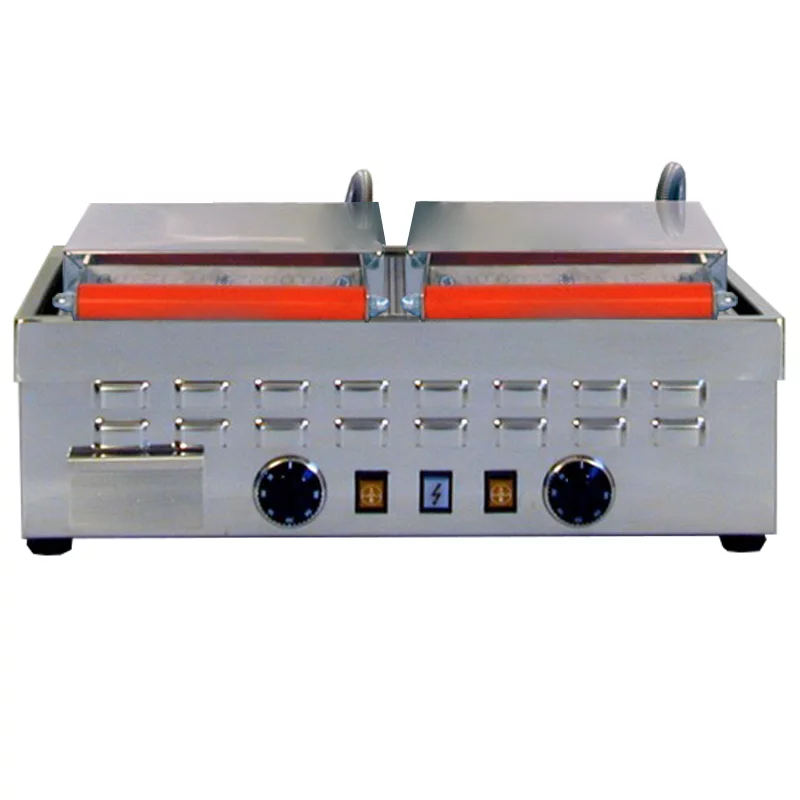 Piastra elettrica da banco in acciaio inox piano Rigato 2 Calotte