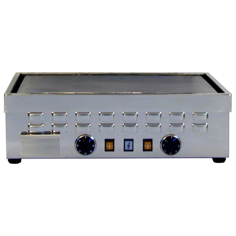 Piastra elettrica da banco in acciaio inox piano Rigato